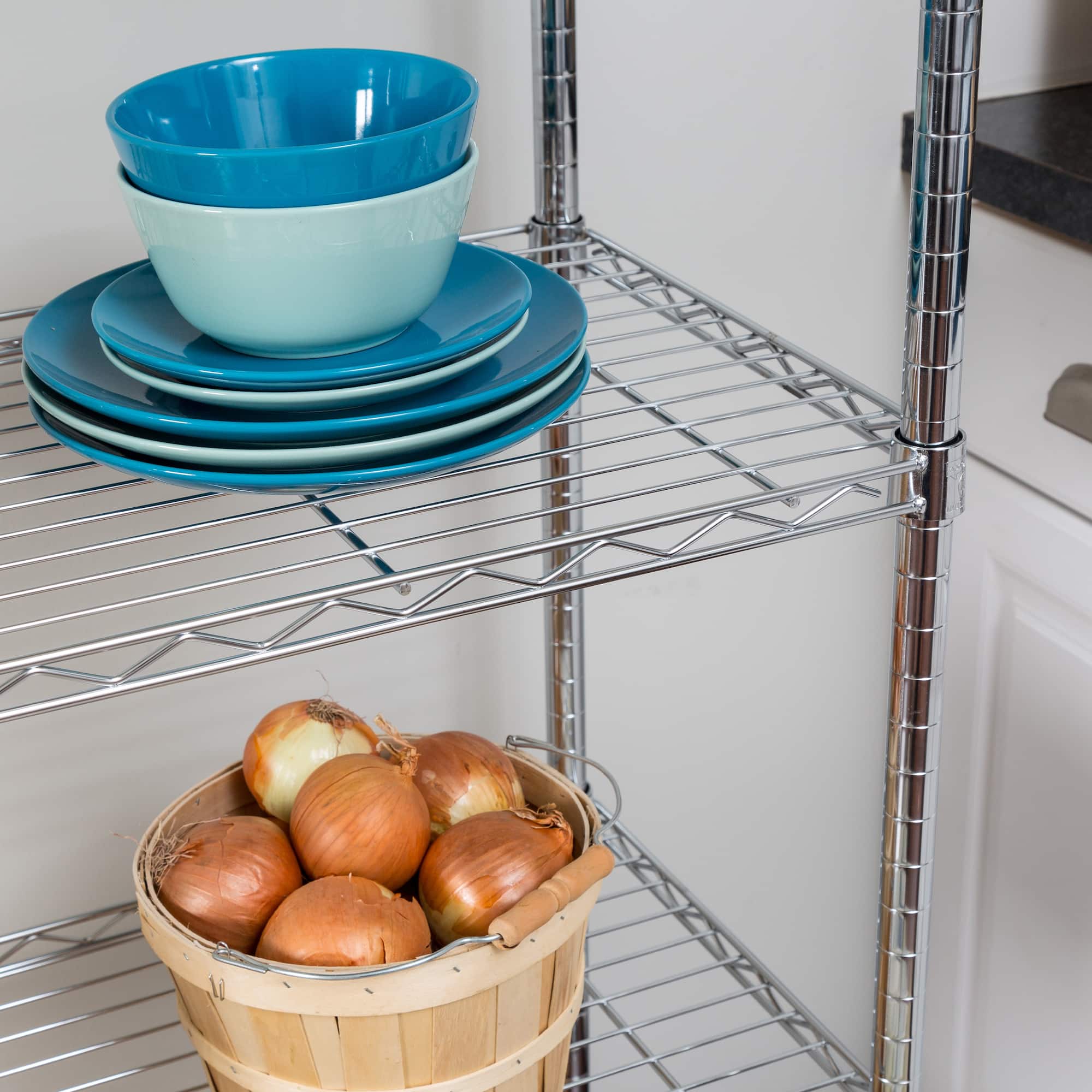 Honey Can Do Chrome 5-Tier Heavy-Duty Adjustable Shelving Unit